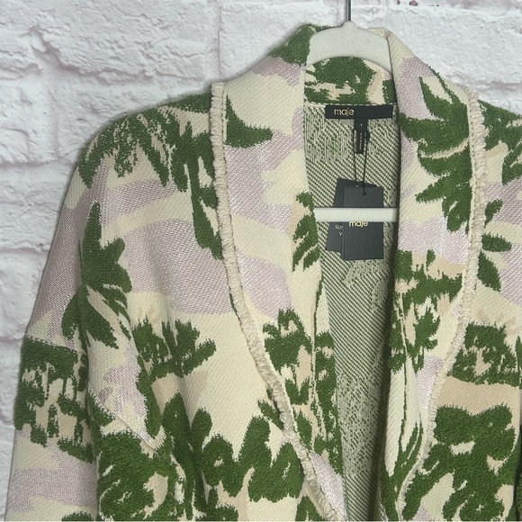 Maje Aloha Cardigan with Palm Tree Motifs NWT - Picture 7 of 16